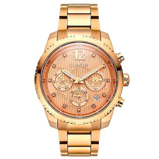 ΡΟΛΟΙ BREEZE 210961.4 BREEZE FantaChic Crystals Dual Time Rose Gold Stainless Steel Bracelet