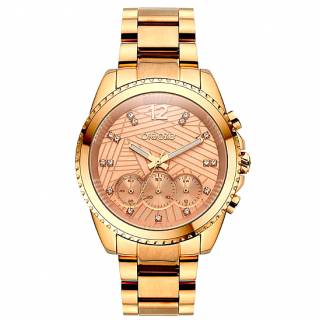 ΡΟΛΟΙ BREEZE 210991.4 BREEZE Majestyle Crystals Chronograph Rose Gold Stainless Steel Bracelet