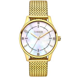 ΡΟΛΟΙ BREEZE 211101.2ALLURA BREEZE Allura Swarovski Gold Stainless Steel Bracelet