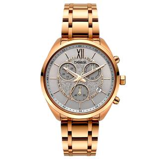 ΡΟΛΟΙ BREEZE 212061.5 BREEZE Luxade Crystals Chronograph Rose Gold Stainless Steel Bracelet