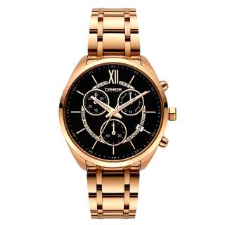 ΡΟΛΟΙ BREEZE 212061.6 BREEZE Luxade Crystals Chronograph Rose Gold Stainless Steel Bracelet