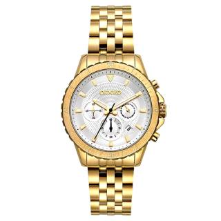 ΡΟΛΟΙ BREEZE  212131.1 BREEZE Invernia Chronograph Gold Stainless Steel Bracelet