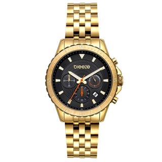 ΡΟΛΟΙ BREEZE  212131.2 BREEZE Invernia Chronograph Gold Stainless Steel Bracelet