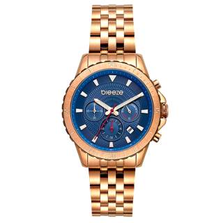 ΡΟΛΟΙ BREEZE  212131.3 BREEZE Invernia Chronograph Rose Gold Stainless Steel Bracelet