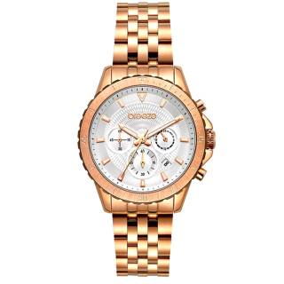 ΡΟΛΟΙ BREEZE  212131.4 BREEZE Invernia Chronograph Rose Gold Stainless Steel Bracelet