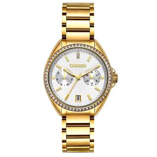 ΡΟΛΟΙ BREEZE  212161.2 BREEZE Royalisse Crystals Gold Stainless Steel Bracelet