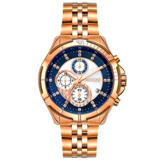 ΡΟΛΟΙ BREEZE 212191.3 BREEZE Empressa Crystals Chronograph Rose Gold Stainless Steel Bracelet