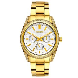 ΡΟΛΟΙ BREEZE 212201.2 BREEZE Floris Crystals Gold Stainless Steel Bracelet