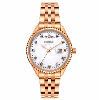 ΡΟΛΟΙ BREEZE 212251.4 BREEZE Glacier Swarovski Rose Gold Stainless Steel Bracelet