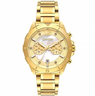 ΡΟΛΟΙ BREEZE 212281.2 BREEZE Prestinia Swarovski Chronograph  Gold Stainless Steel Bracelet