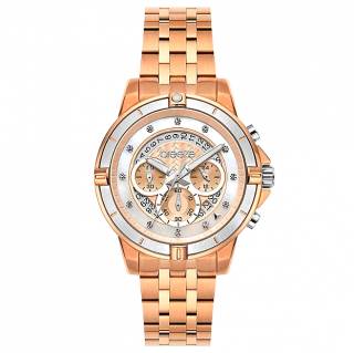 ΡΟΛΟΙ BREEZE 212311.4 BREEZE Divinia Crystals Chronograph Rose Gold Stainless Steel Bracelet