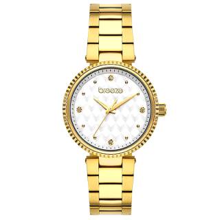 ΡΟΛΟΙ BREEZE 212341.1 BREEZE Bossy Zircons Gold Stainless Steel Bracelet