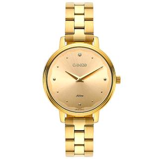 ΡΟΛΟΙ BREEZE 212351.2 BREEZE Ideale Zircon  Gold Stainless Steel Bracelet