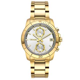 ΡΟΛΟΙ BREEZE 212391.2 BREEZE Sparkly Crystals Chronograph Gold Stainless Steel Bracelet