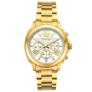 ΡΟΛΟΙ BREEZE  212481.1 BREEZE Chronique Chronograph Gold Stainless Steel Bracelet