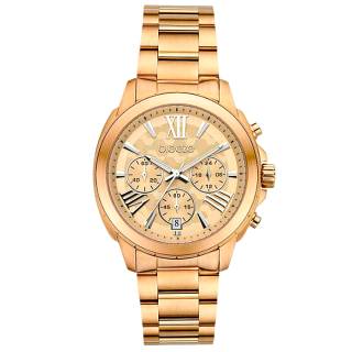 ΡΟΛΟΙ BREEZE  212481.4 BREEZE Chronique Chronograph Rose Gold Stainless Steel Bracelet