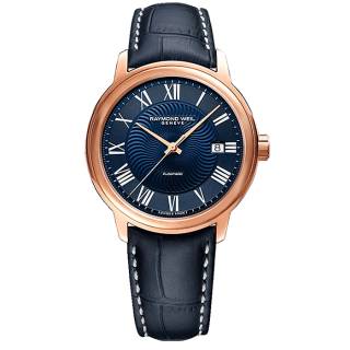 Ρολόι RAYMOND WEIL 2237-PC5-00508 RAYMOND WEIL Maestro Automatic Blue Leather Strap