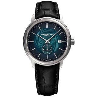 Ρολόι RAYMOND  2238-STC-50001 RAYMOND WEIL Maestro Automatic Black Leather Strap