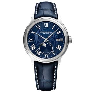 Ρολόι RAYMOND WEIL 2239-STC-00509 RAYMOND WEIL Maestro Automatic Blue Leather Strap