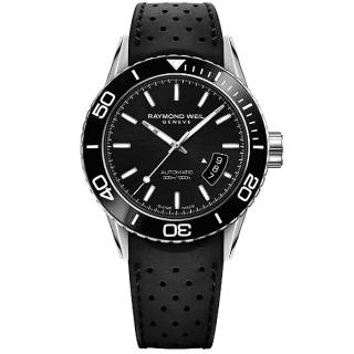 Ρολόι RAYMOND WEIL  2760-SR1-20001 RAYMOND WEIL Geneve Freelancer Automatic Black Leather Strap