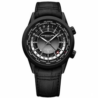 Ρολόι RAYMOND  2765-BKC-20001 RAYMOND WEIL Freelancer Automatic Dual Time Black Leather Strap