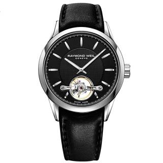 Ρολόι RAYMOND WEIL 2780-STC-20001 RAYMOND WEIL Freelancer Calibre RW1212 Automatic Black Leather Strap