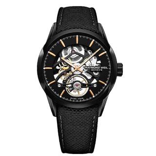 Ρολόι RAYMOND WEIL 2785-BC5-20001 RAYMOND WEIL Freelancer Automatic Black Leather Strap