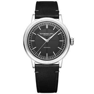 Ρολόι RAYMOND  2925-STC-60001 RAYMOND WEIL Millesime Automatic Black Leather Strap