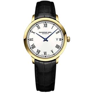 Ρολόι RAYMOND  5485-PC-00359 RAYMOND WEIL Toccata Black Leather Strap