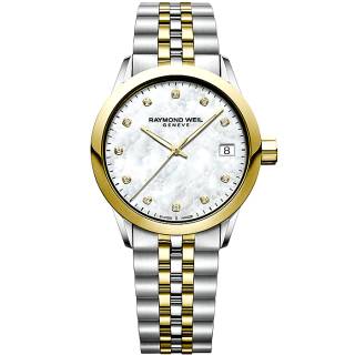 Ρολόι RAYMOND WEIL 5634-STP-97081 RAYMOND WEIL Freelancer Diamonts Two Tone Stainless Steel Bracelet