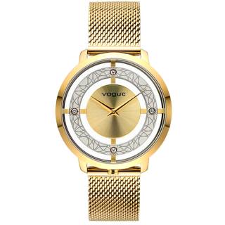 ΡΟΛΟΙ VOGUE 610742 VOGUE Cannes Crystal Gold Stainless Steel Bracelet