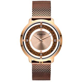 ΡΟΛΟΙ VOGUE 610752 VOGUE Cannes Crystal Rose Gold Stainless Steel Bracelet