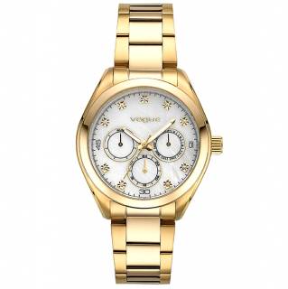 ΡΟΛΟΙ VOGUE 611041 VOGUE Wimbledon Zircon Gold Stainless Steel Bracelet