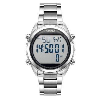 ΡΟΛΟΙ BREEZE 611091.1 BREEZE TechnoPop Chronograph Silver Stainless Steel Bracelet