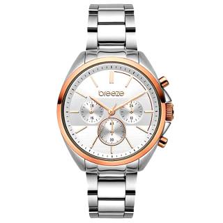 ΡΟΛΟΙ BREEZE  612031.4 BREEZE GlowRaider Chronograph Silver Stainless Steel Bracelet