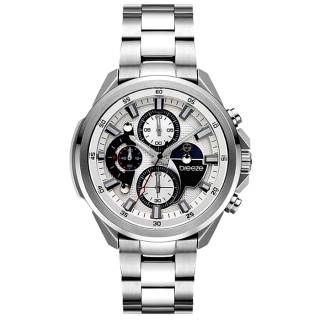 ΡΟΛΟΙ BREEZE 612112.1 BREEZE Omnius Chronograph Silver Stainless Steel Bracelet