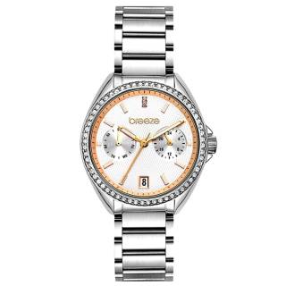 ΡΟΛΟΙ BREEZE  612161.1 BREEZE Royalisse Crystals Silver Stainless Steel Bracelet