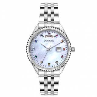 ΡΟΛΟΙ BREEZE 612251.1 BREEZE Glacier Swarovski Silver Stainless Steel Bracelet