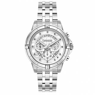 ΡΟΛΟΙ BREEZE 612311.1 BREEZE Divinia Crystals Chronograph Silver Stainless Steel Bracelet