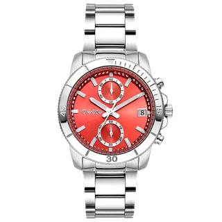 ΡΟΛΟΙ BREEZE 612391.6 BREEZE Sparkly Crystals Chronograph Silver Stainless Steel Bracelet