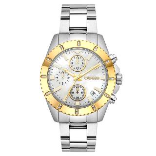 ΡΟΛΟΙ BREEZE  612461.2 BREEZE Obsession Swarovski Chronograph Silver Stainless Steel Bracelet