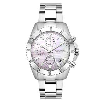 ΡΟΛΟΙ BREEZE  612461.4 BREEZE Obsession Swarovski Chronograph Silver Stainless Steel Bracelet