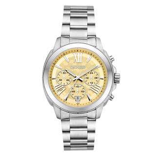 ΡΟΛΟΙ BREEZE  612481.1 BREEZE Chronique Chronograph Silver Stainless Steel Bracelet