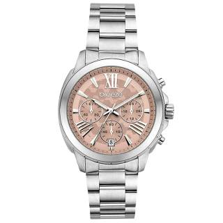 ΡΟΛΟΙ BREEZE  612481.4 BREEZE Chronique Chronograph Silver Stainless Steel Bracelet