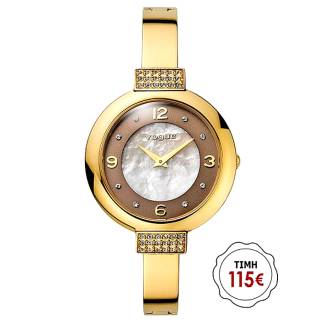 ΡΟΛΟΙ VOGUE 70359.1 Vogue Caprice Crystals Gold Stainless Steel Bracelet