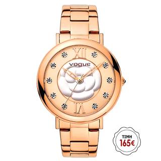 ΡΟΛΟΙ VOGUE 70369.2 VOGUE Princess Three Hands Rose Gold Stainless Steel Bracelet