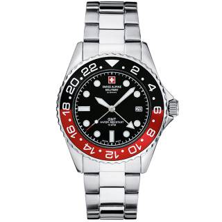 ΡΟΛΟΙ SWISS ALPINE MILITARY SAM7052.1136 SWISS ALPINE MILITARY Master Diver GMT Silver Stainless Steel Bracelet