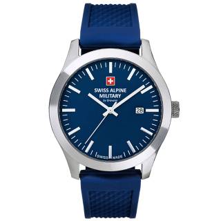 ΡΟΛΟΙ SWISS ALPINE MILITARY SAM7055.1835 SWISS ALPINE MILITARY Combat Bassic Blue Silicone Strap