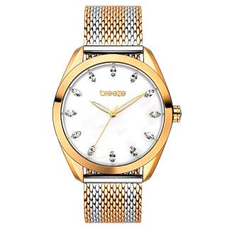 ΡΟΛΟΙ BREEZE 710941.4 BREEZE Aurora Crystals Two Tone Stainless Steel Bracelet