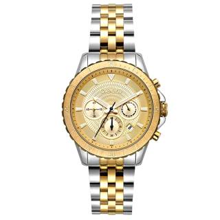 ΡΟΛΟΙ BREEZE  712131.2 BREEZE Invernia Chronograph Two Tone Stainless Steel Bracelet